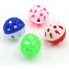 5 Stück Spielbälle für Haustierkatzen und Kätzchen mit Glöckchen, Hohlkugel zum Rollen, Vogelspielzeug, Jagd-Rasselspielzeug, Zufällige Farbe