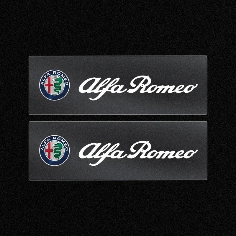 Dla Samochodu Alfa Romeo Naklejka z Odznaką Zagłówka Fotela Przedniego Naklejki na Szybę Boczną Samochodu Dla Alfa Romeo Giulia Stelvio MiTo Giulietta Tonale