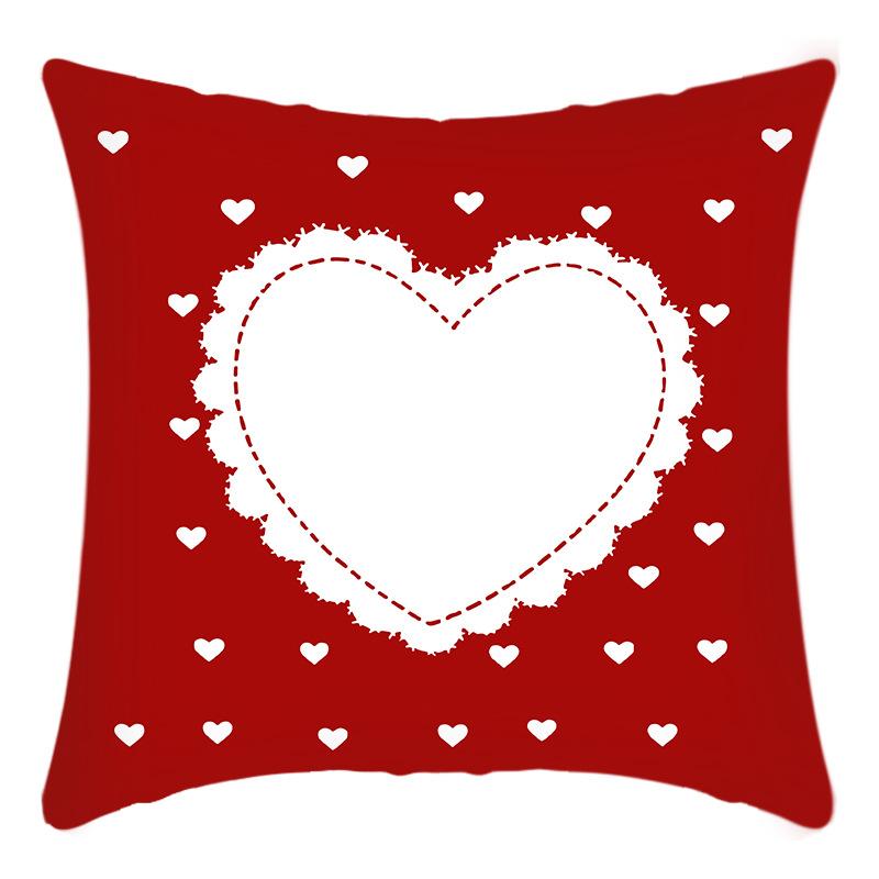 Nordic Simple Valentine's Day Modern Simple Pillow Sofa Living Room Model Room Linen Waist Pillow Case Back Pillow Cover