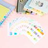Gradient Color Index Sticker Innovative Quick Drying Anti-scratch Sweatproof Water Proof Student Stationery Label Stickers