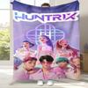 K-Pop Demon Hunters Golden Saja Boys Coperta di Flanella, Coperta in Peluche Ultra Morbida e Calda per Casa Camera da Letto Letto Divano Copertura Ufficio Picnic