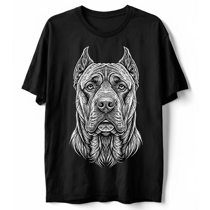 Cane Corso Tshirt Line Art Dog Portrait Mastiff Lover Graphic Tee Shirt S5xl