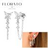 FLORATO 925 Silver Earrings Chain Tassel Pendant Earrings Zircon Silver Earrings for Women Trend Luxury Wedding Jewelry