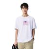 Li Ning T Shirts Men's White Crew Neck Moderate Straight Fit AHSQ661-1