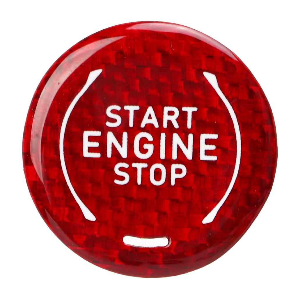 Bil Motor Start Stopp Knapp Kåpa Trim Kolfiber Ersättning för Corvette C8 2020 till Nuvarande
