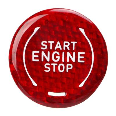 Car Engine Start Stop Button Cover Trim Carbon Fiber Replacement for Corvette C8 2020 To Present