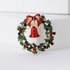 Creative Alloy Enamel Christmas Wreath Brooch for Men and Women - Versatile Lapel Pin for Suits and Cardigans.