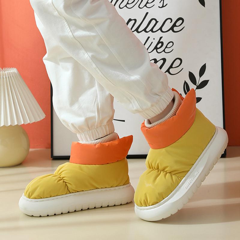 Fashion Women's Waterproof Down Cotton Padded Shoes Warm Plush Thick Bottom Snow Boots Women 2024 Platform Non-Slip Winter Ankle Boots