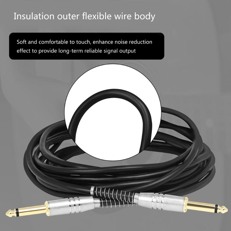 Audio Cable 6.35mm Jack Male to Male AUX Cable For Guitar Electric Piano Mixer Stereo Amplifier 6.35 to 6.35 Audio Line