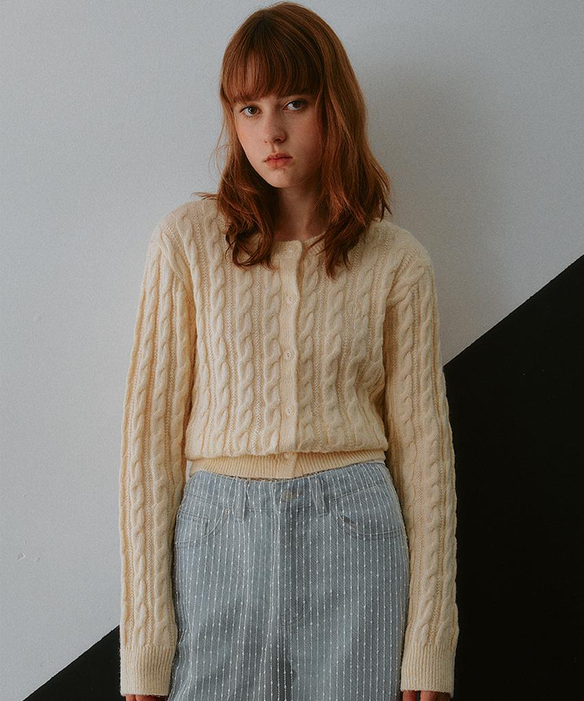 Rolarola Soft Cable Cardigan Ivory