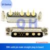 9W4 Male-Female RF Coaxial D-SUB Connector, Solder Type, Straight Plug and Socket