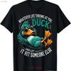 Funny Duck T Shirt Shirtns Quote S 5xl Vintage Graphic Homme Streetwear Casual Versatile Breathable Stretched Soft
