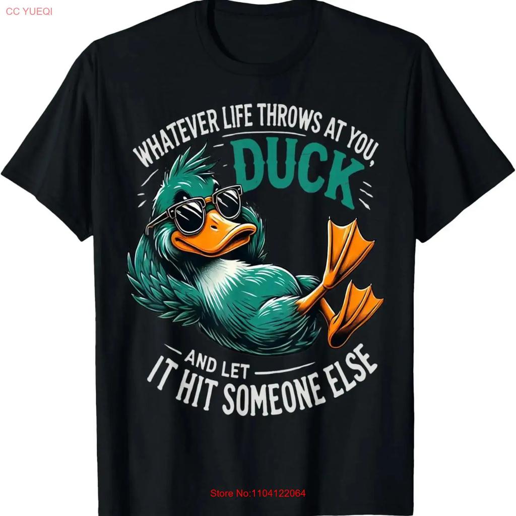 Funny Duck T Shirt Shirtns Quote S 5xl Vintage Graphic Homme Streetwear Casual Versatile Breathable Stretched Soft
