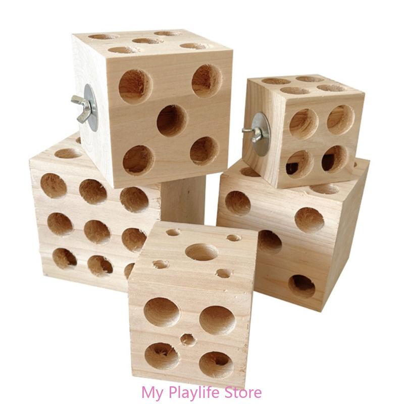 Parrots Grinding Chew Toy Bird Wood Chew Training Supplies Natural Wood Block Molar Toy for Pet Bird Tearing Grinding