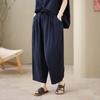 DIMANAF 2026 Plus Size Summer Pants Suits Women Sets Suits Linen Loose Tops Shirts Long Pants Cotton Loose Casual Clothing