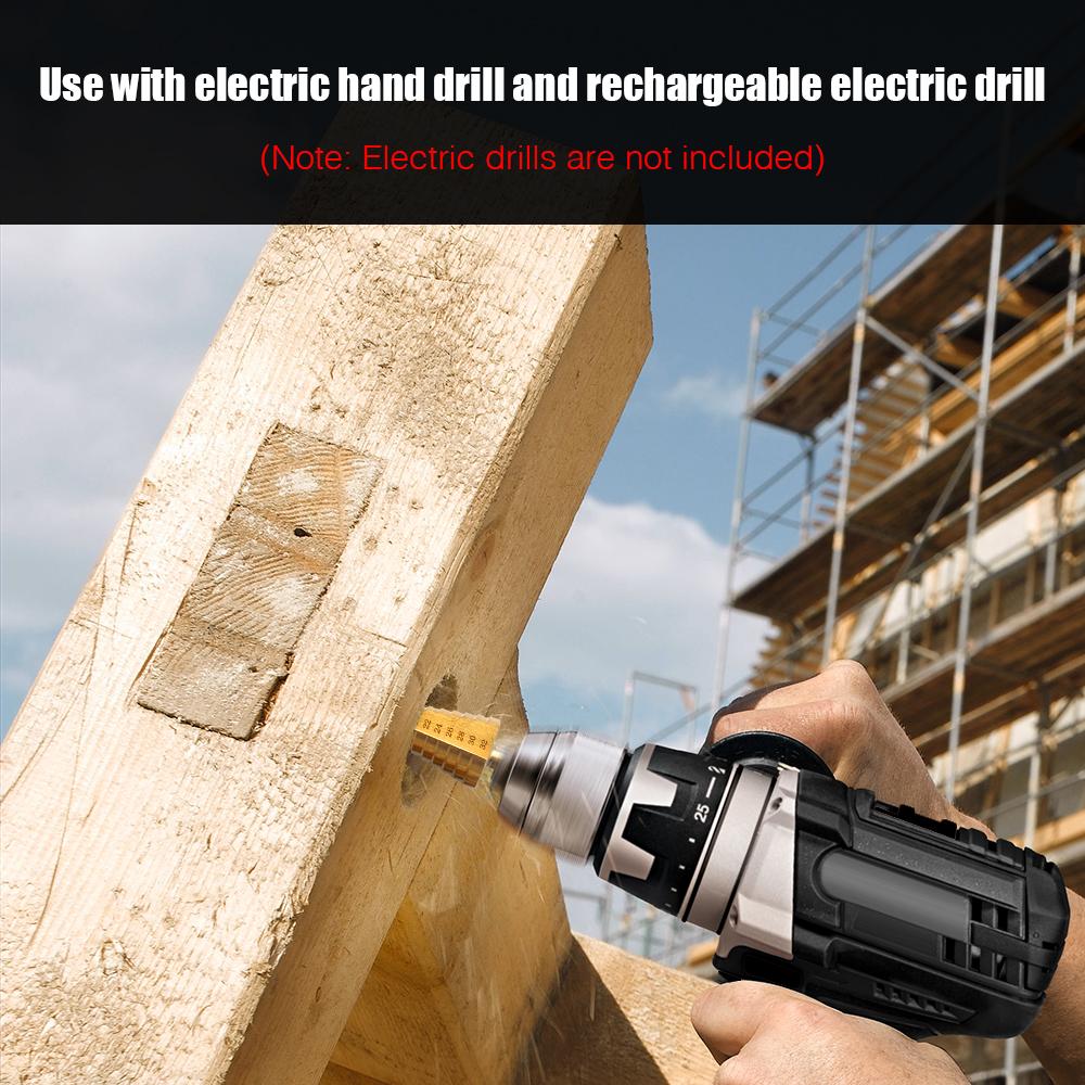 6 bucăți burghie trepte și set de burghie cu ferăstrău Burghie HSS pentru tablă aluminiu fier metal oțel inoxidabil