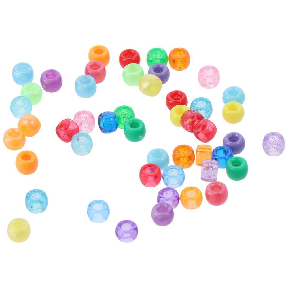 720 PCS Plastic Rainbow Pony Beads Rainbow Pony Beads Plastic Craft Beads Bulk  Bracelets