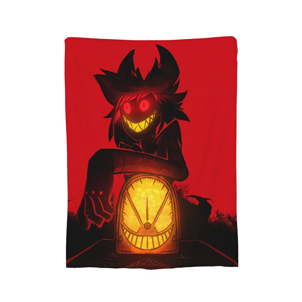 Cartoon Hazbins Hotels Alastor Blankets Coral Fleece Plush Autumn/Winter Thin Throw Blanket for Home Office Bedding Throws