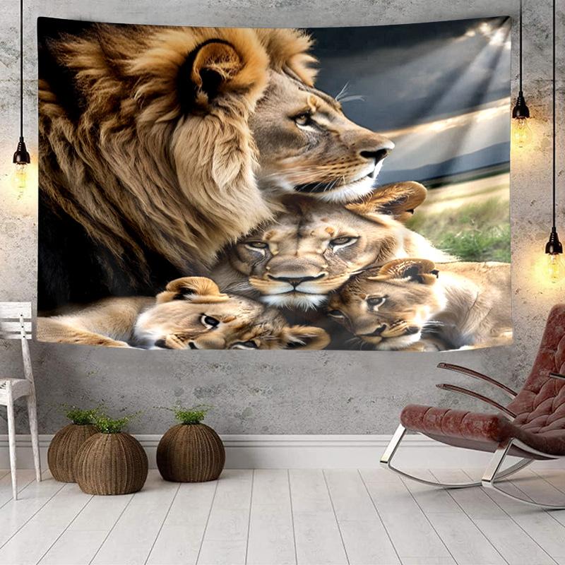 Lion Majesty In Fantasy Tapestry Room Decoration Wall Hanging for Living Room Bedroom, dormitory, Birthday and Christmas gifts