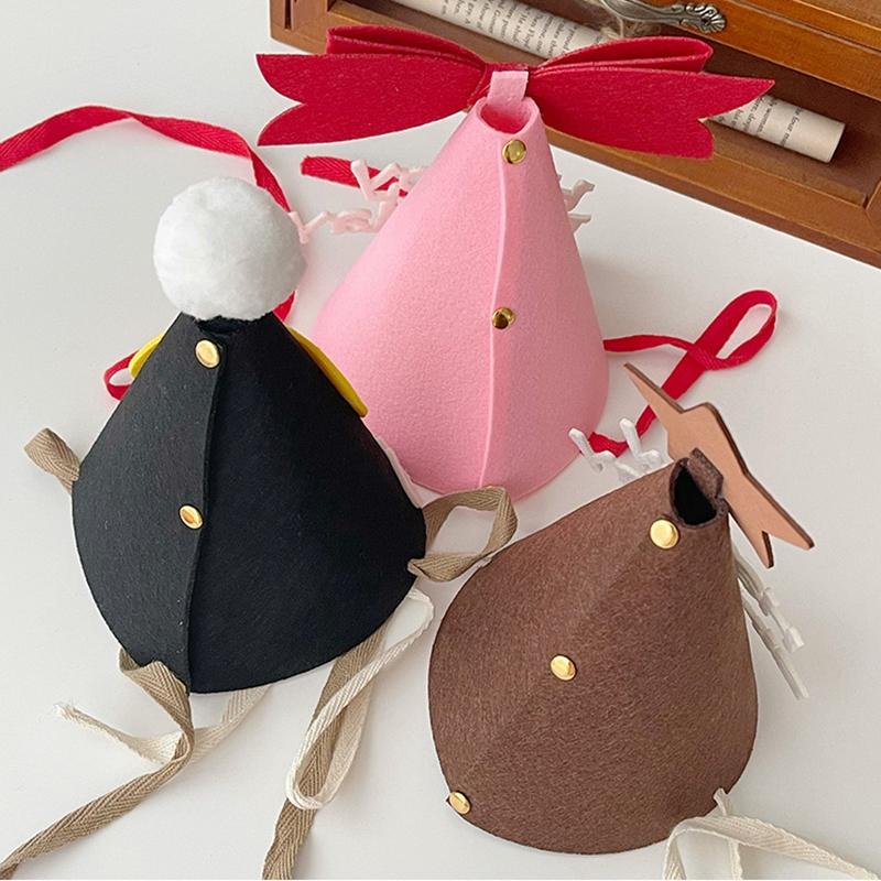 Cute Happy Birthday Hat Felt Cone Hats DIY Birthday Cap Celebration Decor Birthday Party Supplies Photo Props for Adult Kids