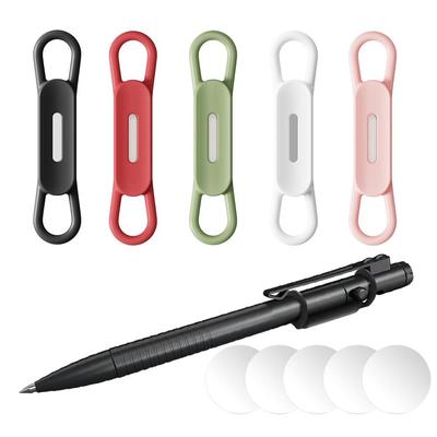 5Pack Magnetic Pen Pencil Holder, Silicone Adjustable Pen Holder for Desk, Refrigerator, Whiteboards, Office Desk Accessories