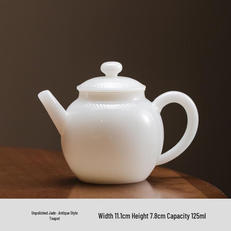 Ice Jade White Porcelain Pear-Shaped Teapot