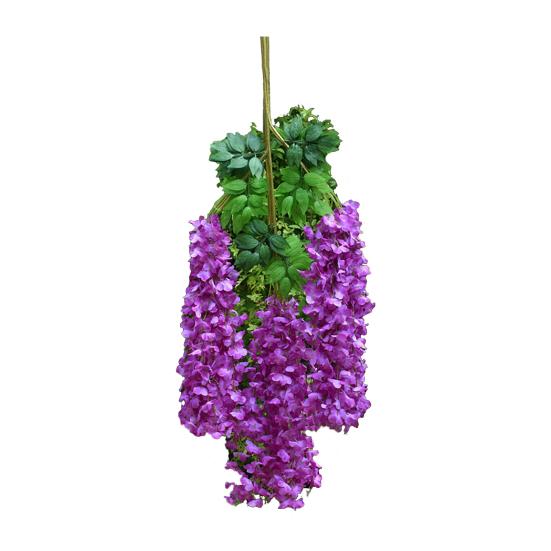 Artificial Wisteria Vine Indoor Outdoor Wall Hanging Fake Silk Flower Garland Home Wedding Party Festival Simulated Floral Decoration
