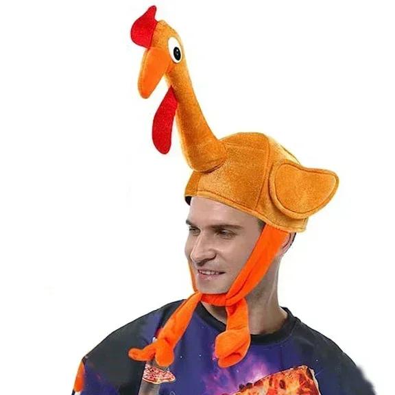Funny Carnival Chicken Leg Hat Christmas Thanksgiving Decoration Turkey Hat Adult Carnival Hat Party Festive Cap Funny Hats