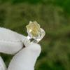 Natural Citrine Rough Gemstone Solitaire Ring Size 8.5 925 Sterling Silver