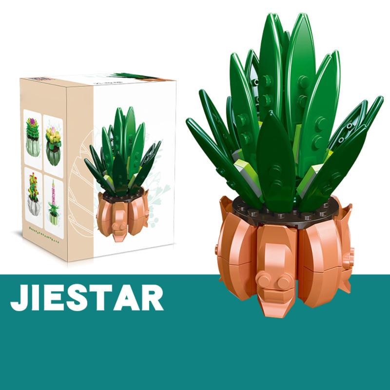 Mini Bonsai Building Blocks Desktop Ornaments Small Particles Diy Assembled Building Blocks Flower