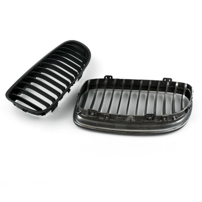 Matte Black Front Kidney Grill Mesh Grille Nose For BMW E90 E91 LCI 2009 2010 2011 2012