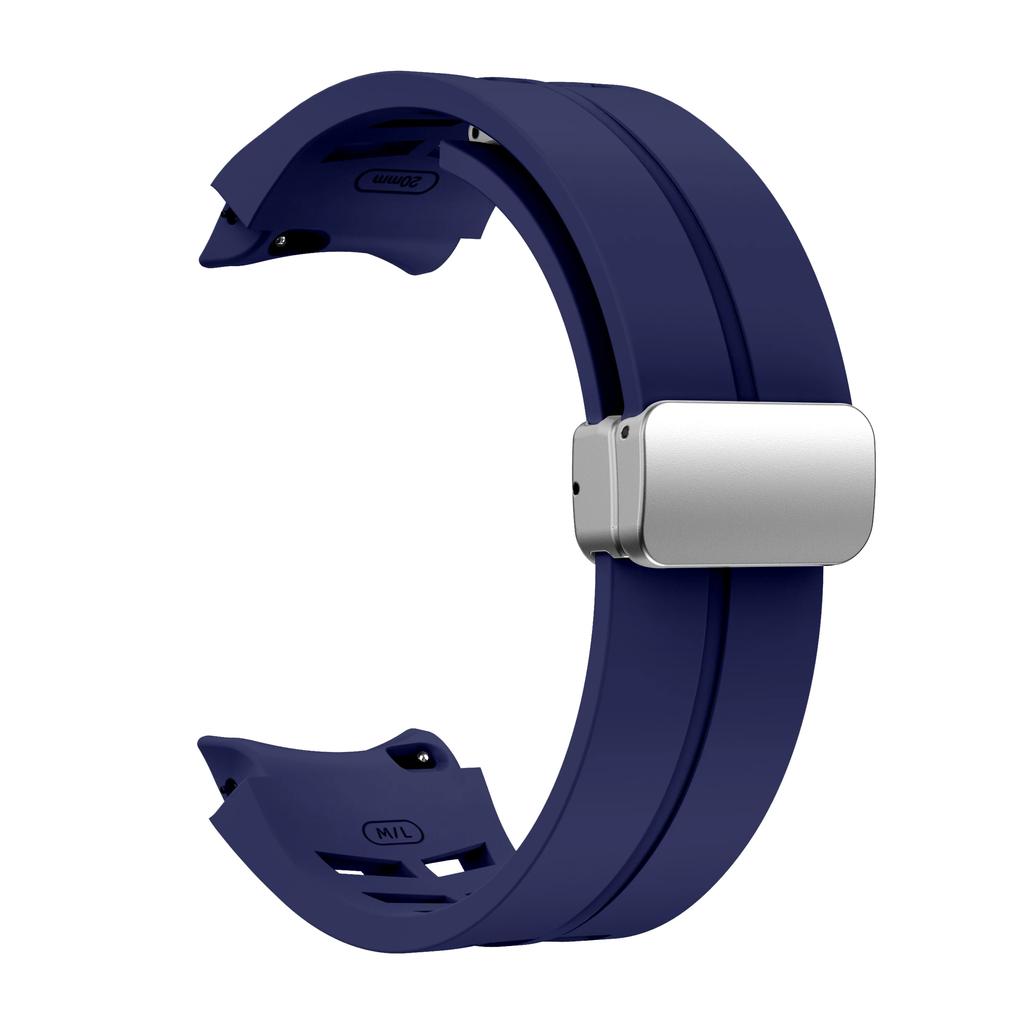 Sport Silikonarmband för Samsung Galaxy Watch 7 6 4 44mm 40mm Magnetiskt Knapparmband för Galaxy Watch 6 Classic 43 47mm watch 5 Pro 45mm Armband