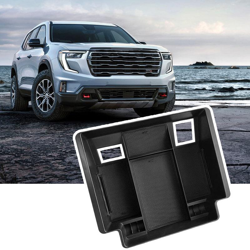 Car Central Storage Box for GMC Sierra 1500  Non-slip Rubber Center Console Organizer Armrest Tray Storage Organizer