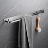 Black Gold Bathroom Towel Holder Brass Gold Chrome Lavatory Towel Rack Hooks Gray Single Towel Rack Bathroom Accessories