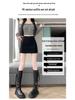 Coffee Suede A-Line High Waist Thickened Short Skirt - Plus Size Women's Hip-Hugging Slim Fit for Spring and Autumn