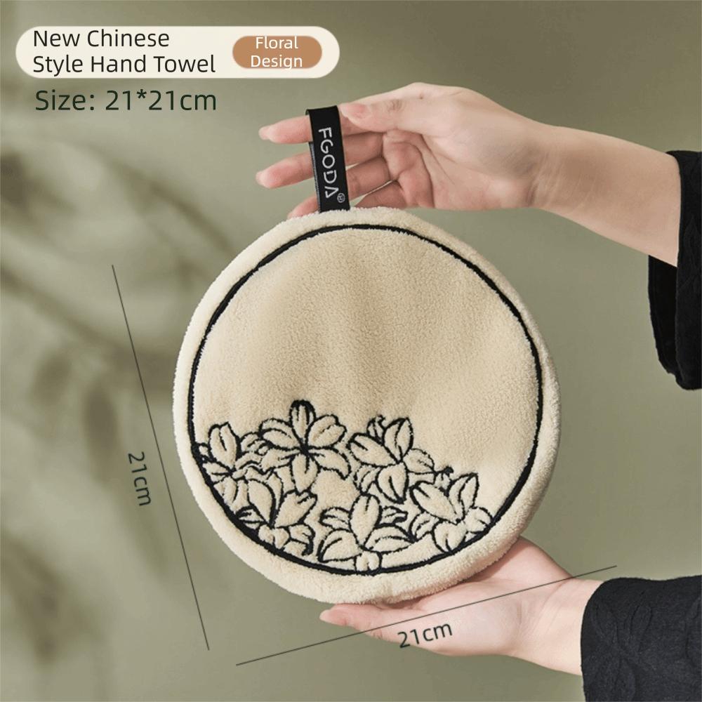 

Soft Chinese Style Hand Towel Double-layer Thicken Soft Absorbent Towel Lantern-shaped Wall Hanging Handkerchief Home