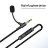 3.5mm Male-to-Male Audio Cable with Microphone, Volume Control, and AUX Connectivity for Headphones and Speakers
