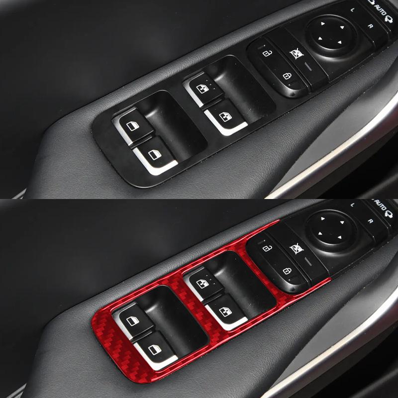 For Kia 18-23 Stinger Carbon Fiber Window Lifting Panel Decoration Patch Interior Modification Accessories