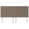 VidaXL Têtes de lit 4 pcs Taupe 90x5x78-88 cm Tissu3116784