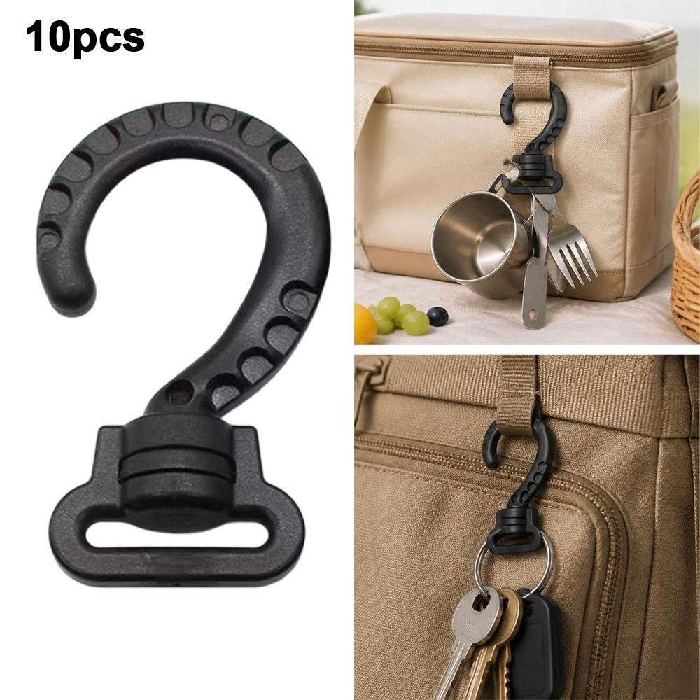 10pcs Large Outdoor Tent Hook S-Shaped Hanging Hooks  for Luggage Webbing Bag Backpack