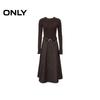 ONLY Women's Faux Two-Piece Knit Patchwork A-Line Mid-Length Dress