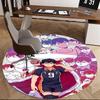 1pc Anime Volleyball Player Round Carpet - Office Chair Mat, Non-Slip Rug for Home Decor, Living Room, Bedroom, Game Room, Dormitory, Birthday Gift, S