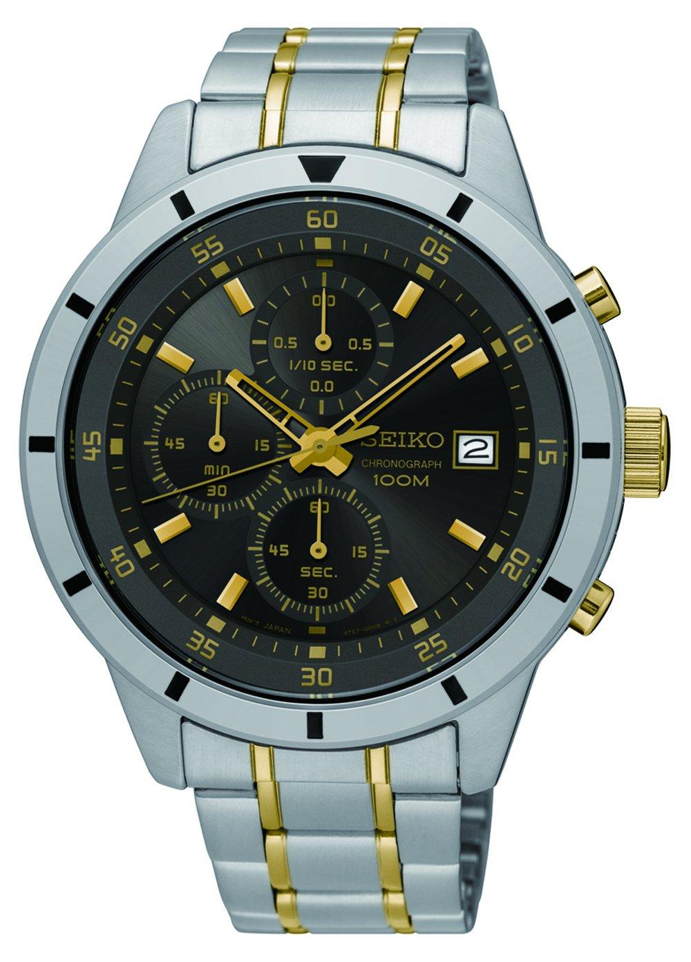 

Seiko SEIKO Chrono Quartz Men s Watch SKS565P1 Black/Gold