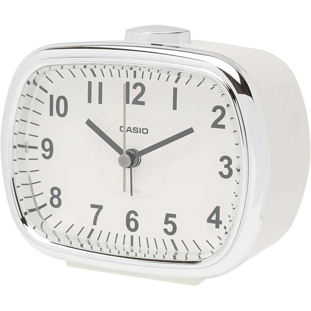 CASIO Alarm Clock, Table Clock, Cream, Analog, Snooze, Light, Retro, TQ-159-7JF