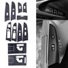 LHD Car Interior Gear Panel Window Control Switch Sticker Kit Fit for Lexus IS250 300 350 2006-2012 3D Black Carbon Fiber Style