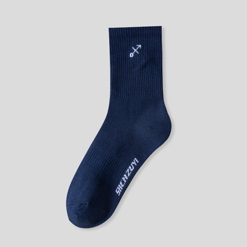 

Носки из хлопка с высокой эластичностью «Двенадцать созвездий»: Мужские и женские полукомбинезоны для легких видов спорта, осень и зима. One Size