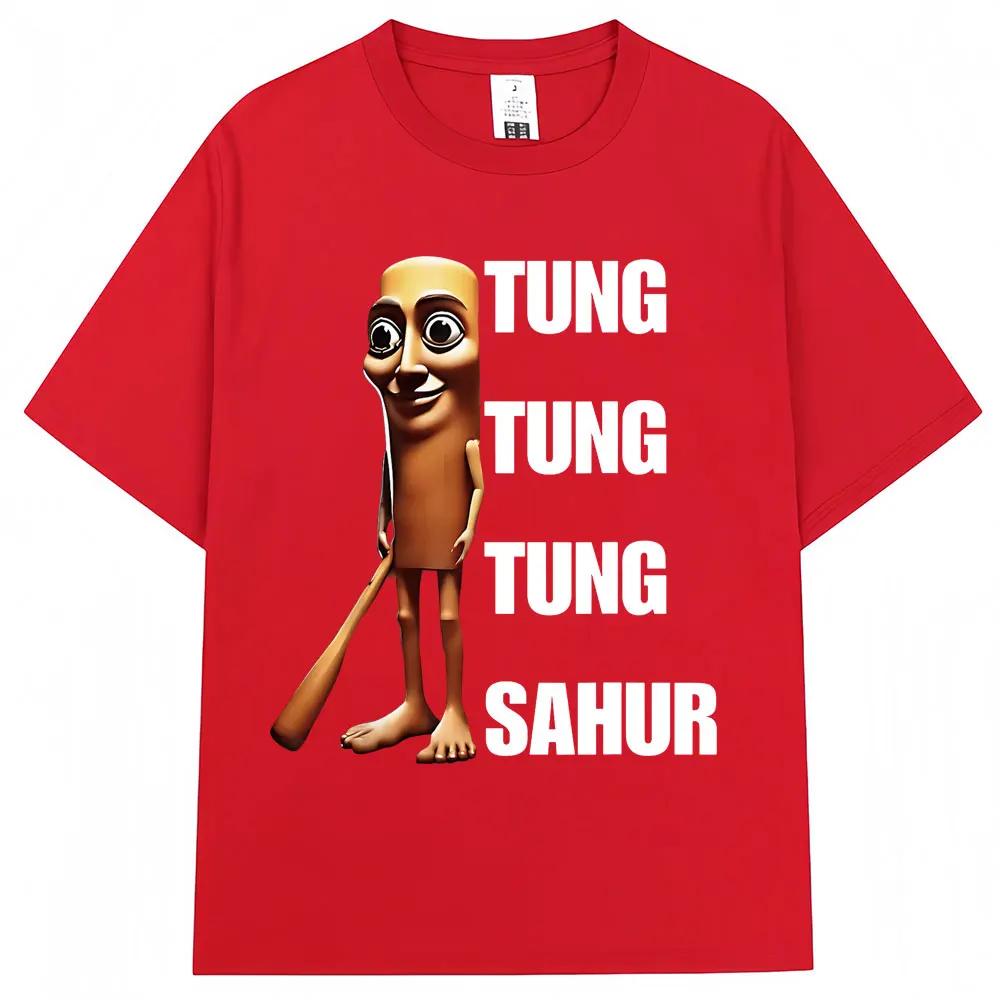 Tung Tung Tung Sahur Funny Baseball Bat Meme T Shirt Men Women Fashion Humor Popular T Shirts Loose Summer O-Neck T-Shirt
