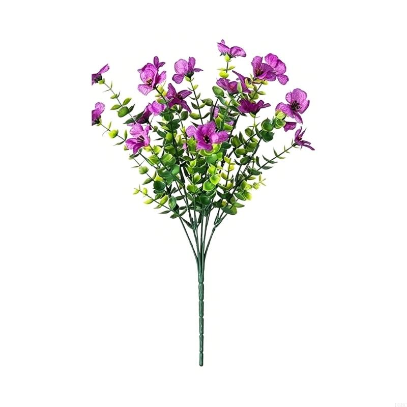 Simulation Flower Artificial Flower With Flexible Iron Wire for Tabletop Bookshelf Display Wedding Decoration