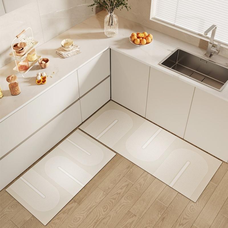 Leather Kitchen Carpet Non-slip Waterproof Oil-proof Pvc Floor Mat Home Decoration Rug Anti-slip Area Rugs Alfombra De Cocina