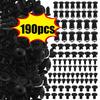 190pcs 6Size Car Retainer Clips Plastic Fasteners Kit Auto Trim Panel Clip Mixed Car Body Bumper Rivet Set